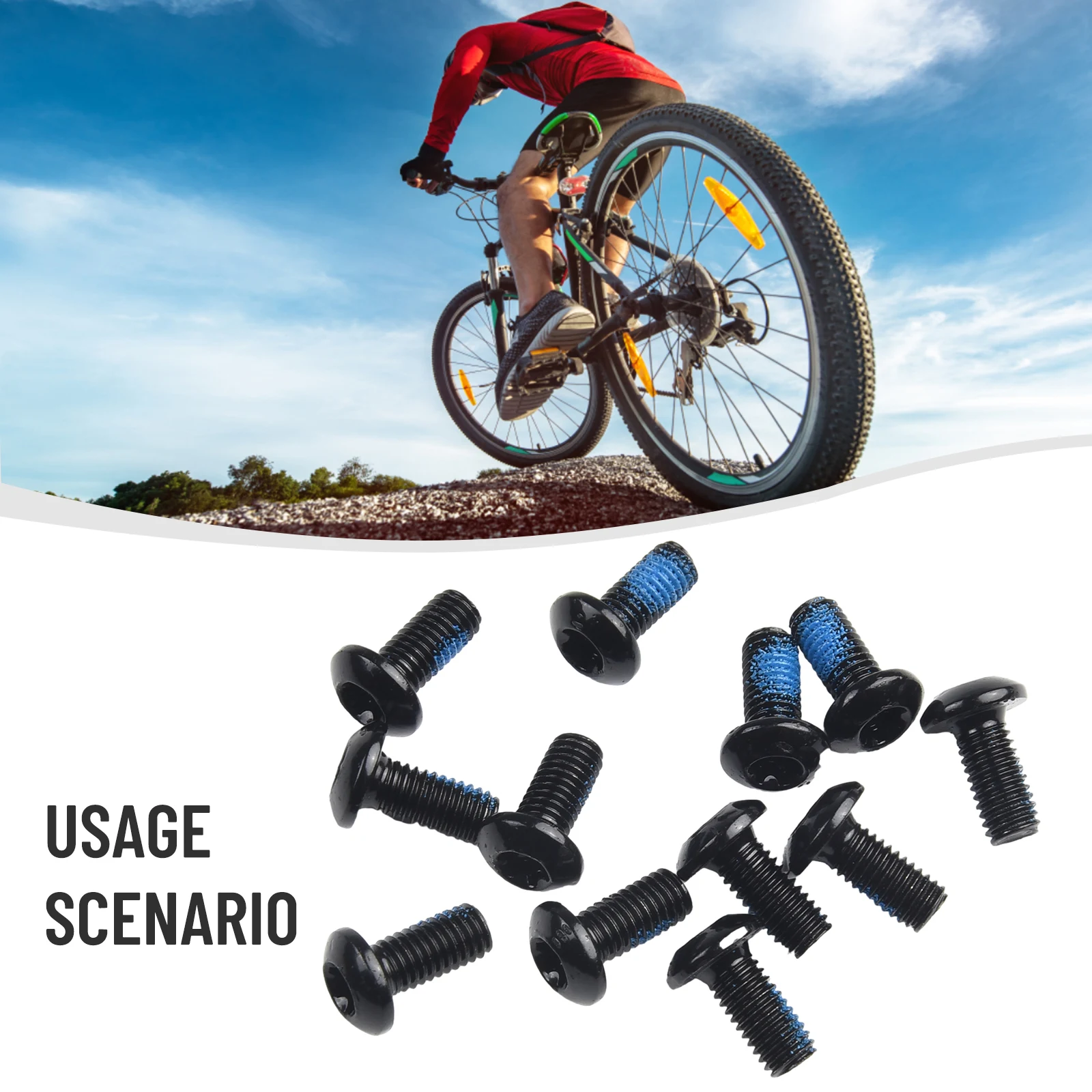 

M5 (5mm) 12mm Road Mountain Bike Accessories Torx Socket Head Screw T25 Disc Brake Round Head Screw Bicycle Accessories 12 Pack