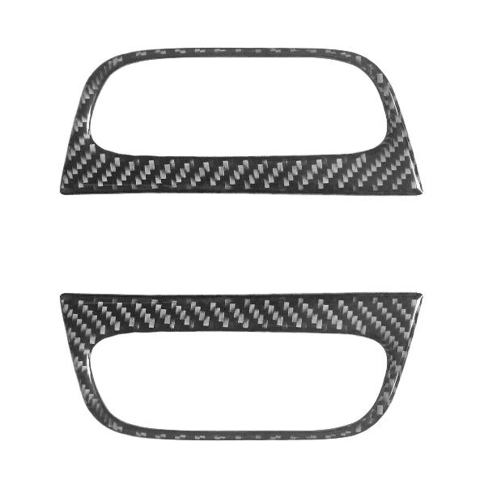 

2 PCS Carbon Fiber Interior Rear Door Pull Cover Trim For Toyota For Tacoma Double Cab 2012 2013 2014 2015 Car Accessories