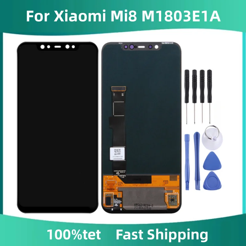 

AMOLED 6,21 "для Xiaomi Mi 8 ЖК-дисплей с рамкой для дисплея для Xiaomi Mi8 M1803E1A экран дигитайзер Запасные части