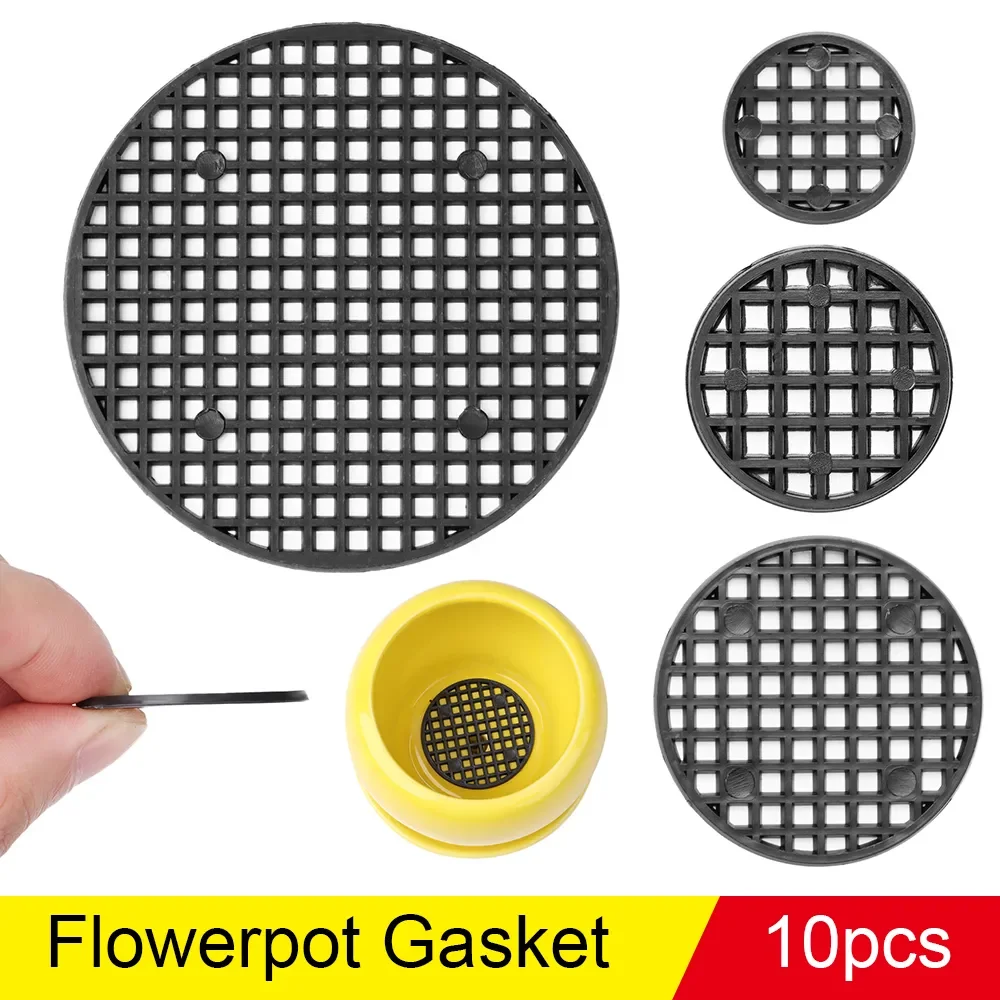 

Flowerpot Gasket Grid Bottom Pad Flower Pot Hole Cover Drainage Anti-corrosion Insect Prevent Round Mesh Mat Garden Supply
