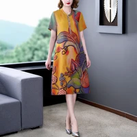 summer new floral mulberry light midi dress women korean vintage causal party dress 2022 boho elegant bodycon short sleeve dress