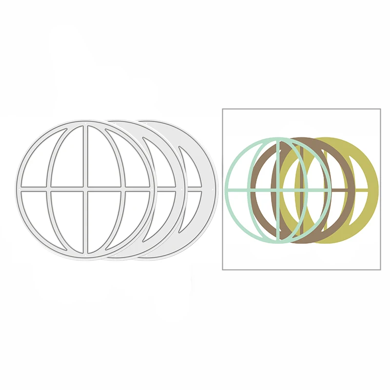 

Новинка 2022 г., многослойная графическая Сфера «сделай сам», металлические Вырубные штампы для скрапбукинга и изготовления карт, декоративное тиснение, без штампов