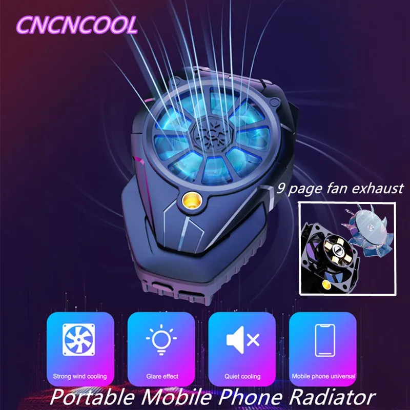 

Cncncool Portable Mobile Phone Radiator Phone Cooling Fan Back Clip K1/K3 For Iphone Huawei Xiaomi Phone Game Mobile Phone