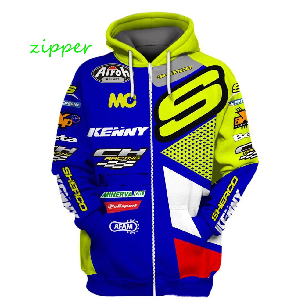 Fall 2022 Kenny Mountain Racing Speed Down Zipper Hoodie Men's Outdoor Extreme Sports Leisure Harajuku Oversize Pullover