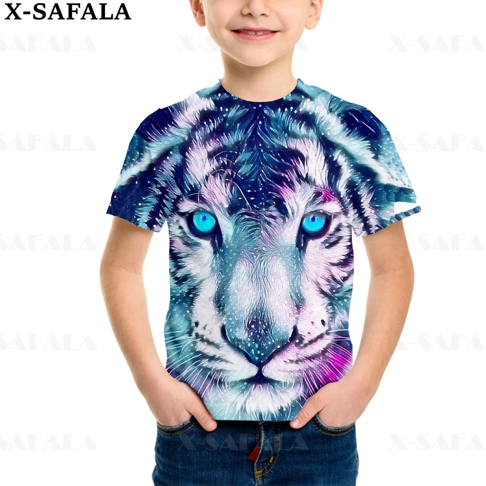 

Tiger Animal Viking Fire King Violent Kids Boys T Shirt Short Sleeves Tops Girls Children Clothing Summer Tee Toddler Clothes -5