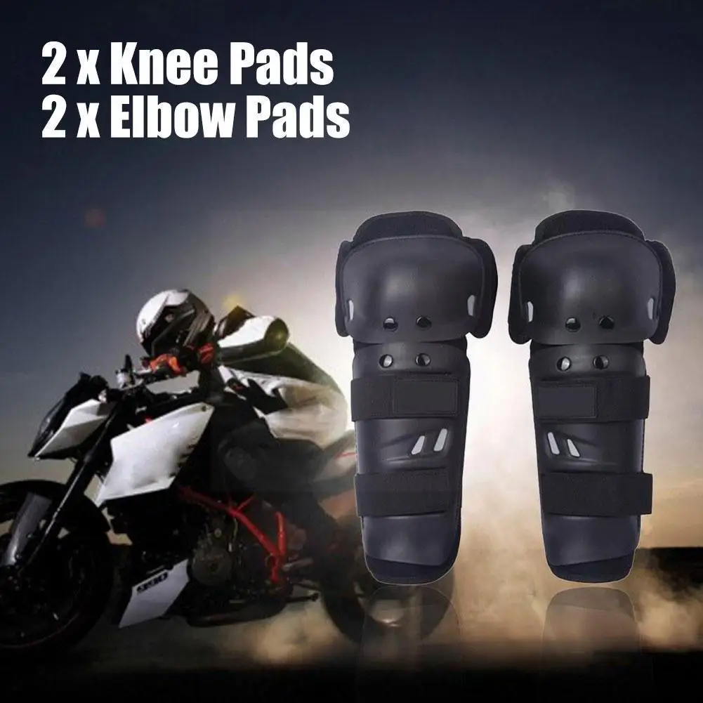 

Black 4pcs 2 x Knee Pads 2 x Elbow Pads Motorcycle Gear Thickening AccessoriesKnee Protective Elbow Protector Protection Pa U6G2