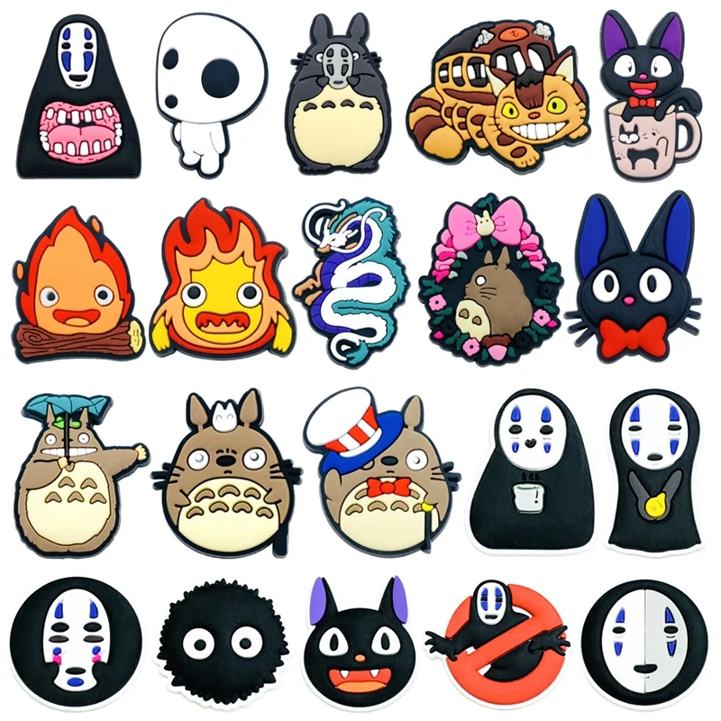 

20Pcs Japanese Anime Croc Charms PVC Decoration Cute Cartoon Accessories For Kids Adult Croc Shoes Jibbtz Set Sandals Slipper