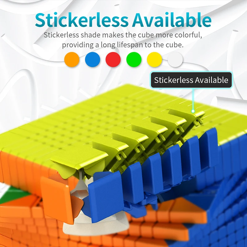 Дешево [Picube] MoYu Meilong 13x13 12x12 11x11 10x10 магический куб кубики класс Meilong пазл наклейки без наклеек Meilong детский кубик