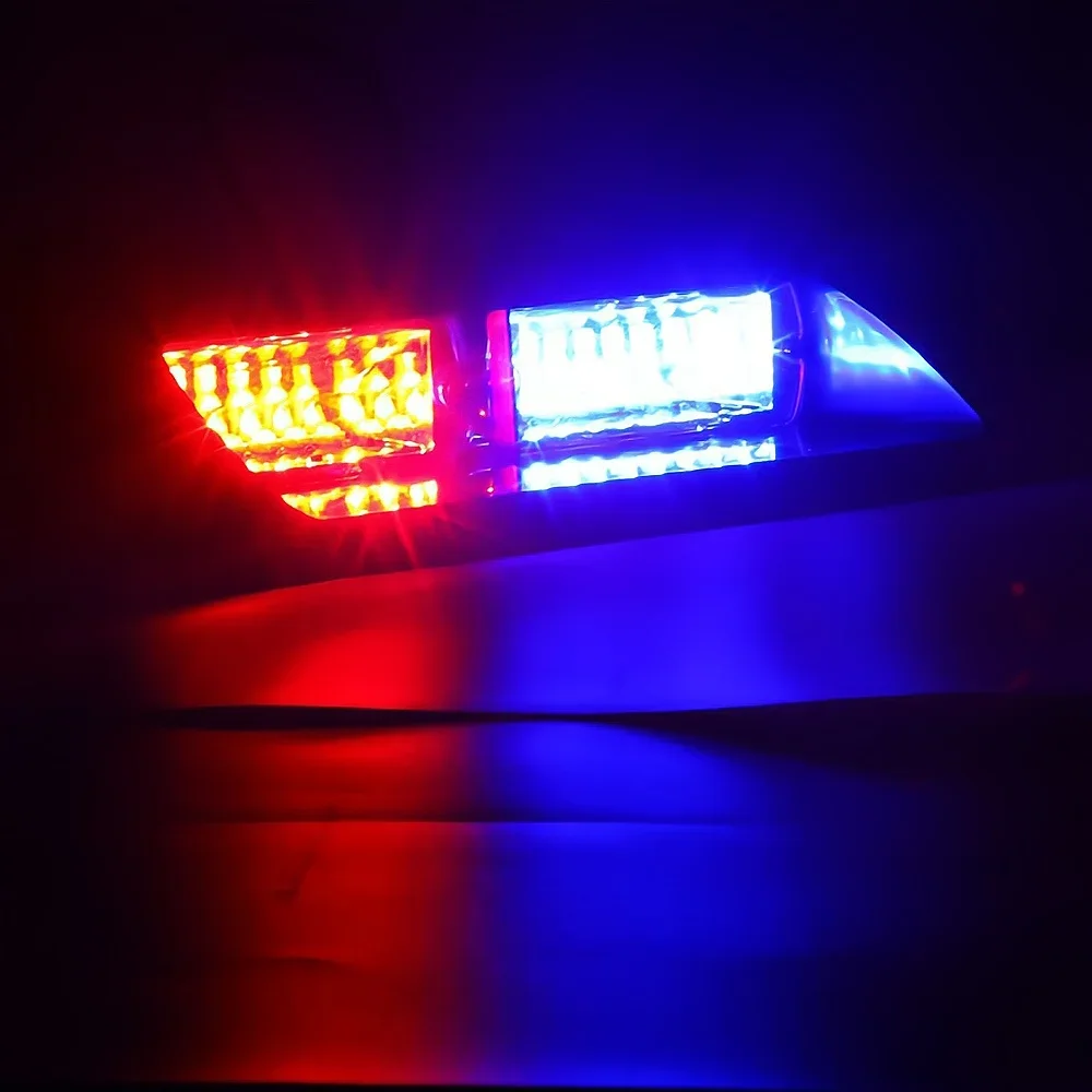 

1 шт., предупреждающая светодиодная лампа для автомобилей, RGB 16 светодиодов, стробоскопическая вспышка, автоматическая мощная смена сигнала, аварийное полицейское лобовое стекло Drl Fog