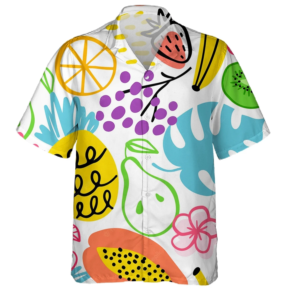 

Jumeast 3D Cherries Bluberry Men Shirts With Strawberry Pattern Short Sleeve Hawaiian Shirt Men Baggy Streetwear Blouses Clothes
