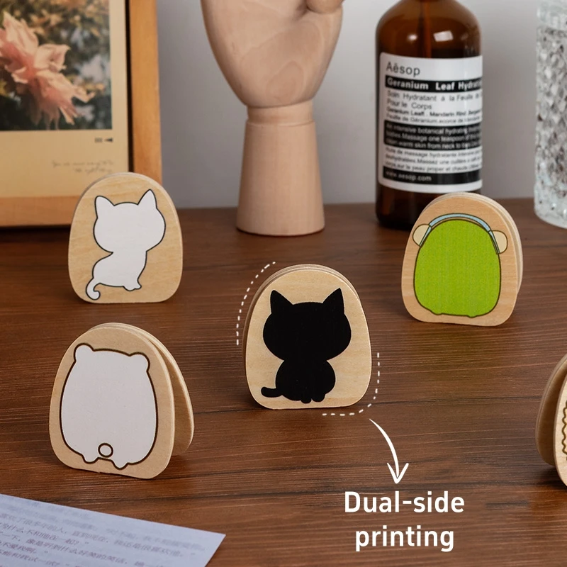 1 шт. кавайные скрепки для бумаг милые мультяшные животные деревянные зажимы