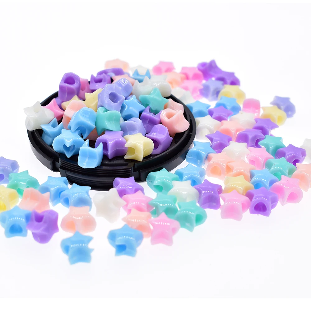 Mix Plastic Pastel Beads Bracelet Kawaii Rainbow Necklace Jewelry Making