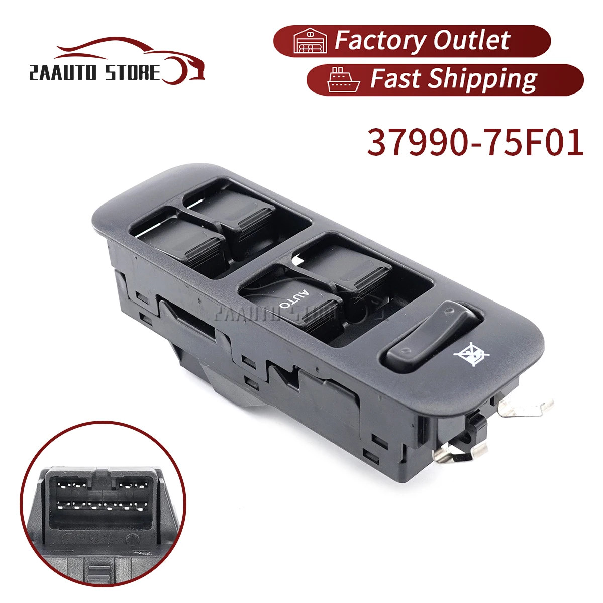 

For Suzuki Grand Vitara 1999-2004 37990-75F01 Front Right RHD Auto Power Window Control Switch Door Lock Car Accessories 10Pins