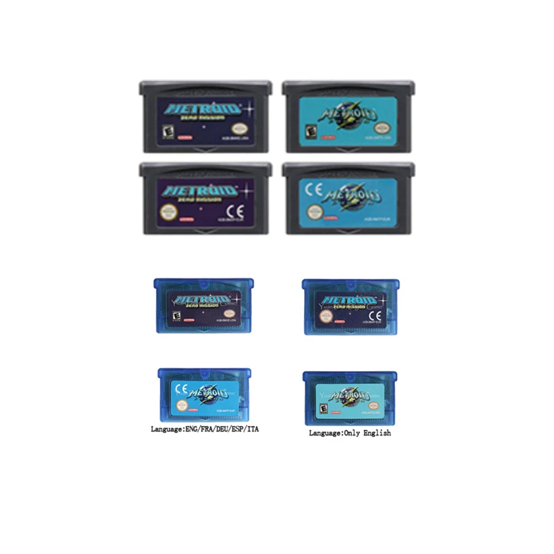 

Картридж для видеоигр 32 бит, карта для игровой консоли GBA Action-adventure Games Series Metroid Fusion