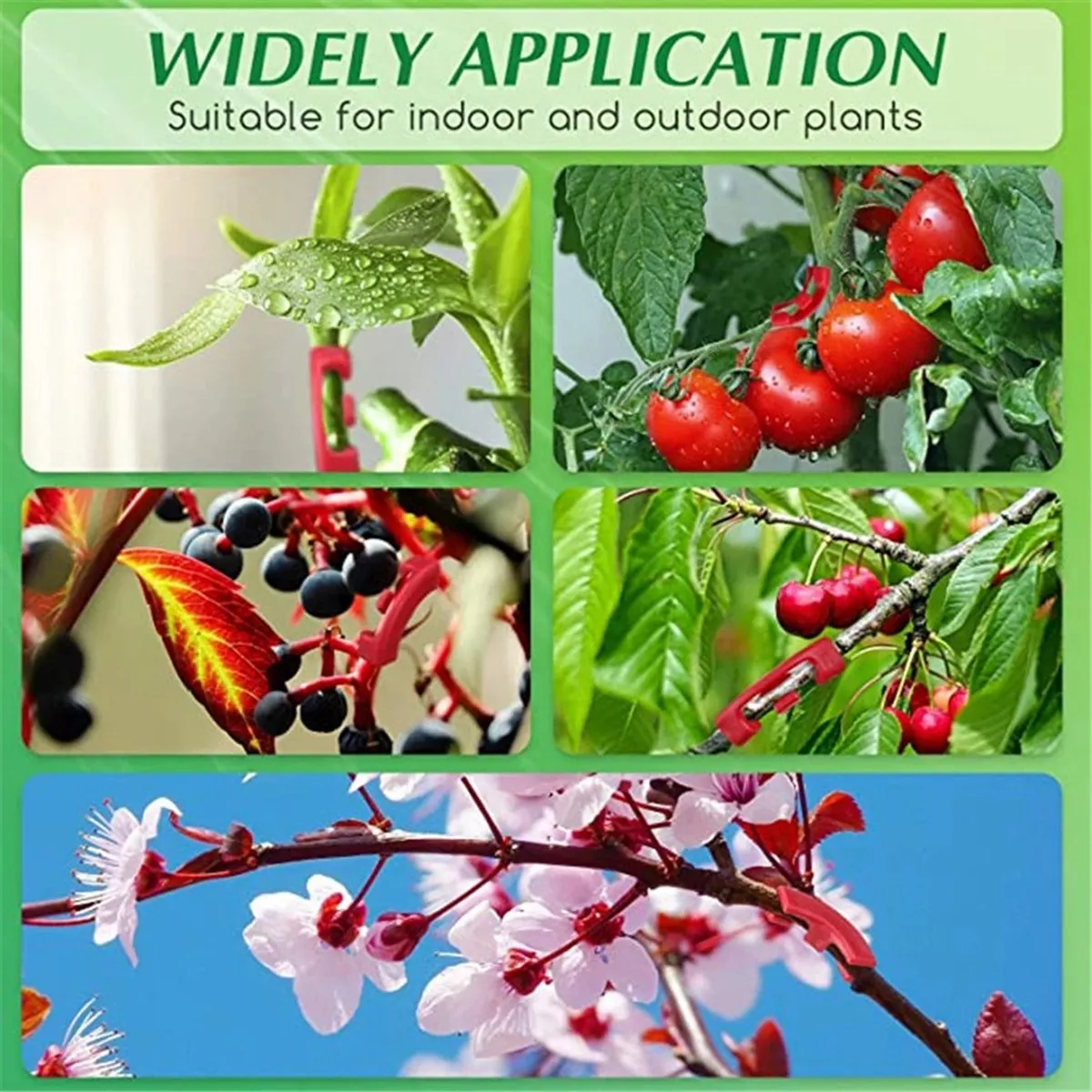 

60 шт., гибкие зажимы для растений, 45/90 градусов