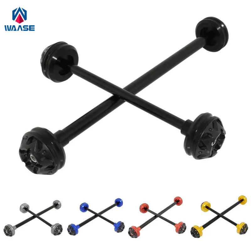 

waase For Suzuki GSXR1000 GSX-R1000 K5 K6 K7 K8 2005 2006 2007 2008 Front & Rear Wheel Fork Axle Sliders Cap Crash Protector