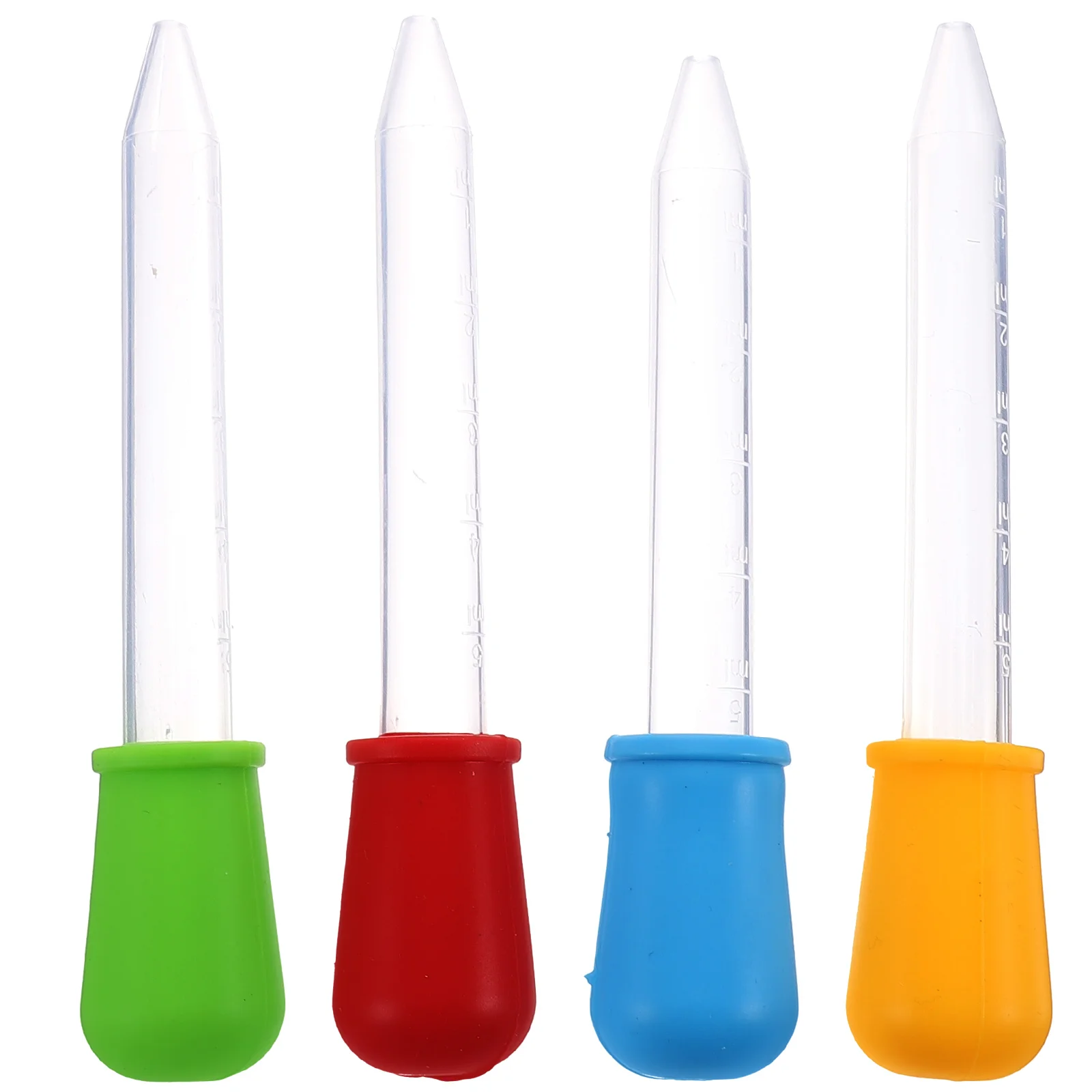 

4 Pcs Gelatin Plastic Pipettes Kids Droppers Eyedropper Device Cake Polypropylene (pp) Medicine Dropping Child