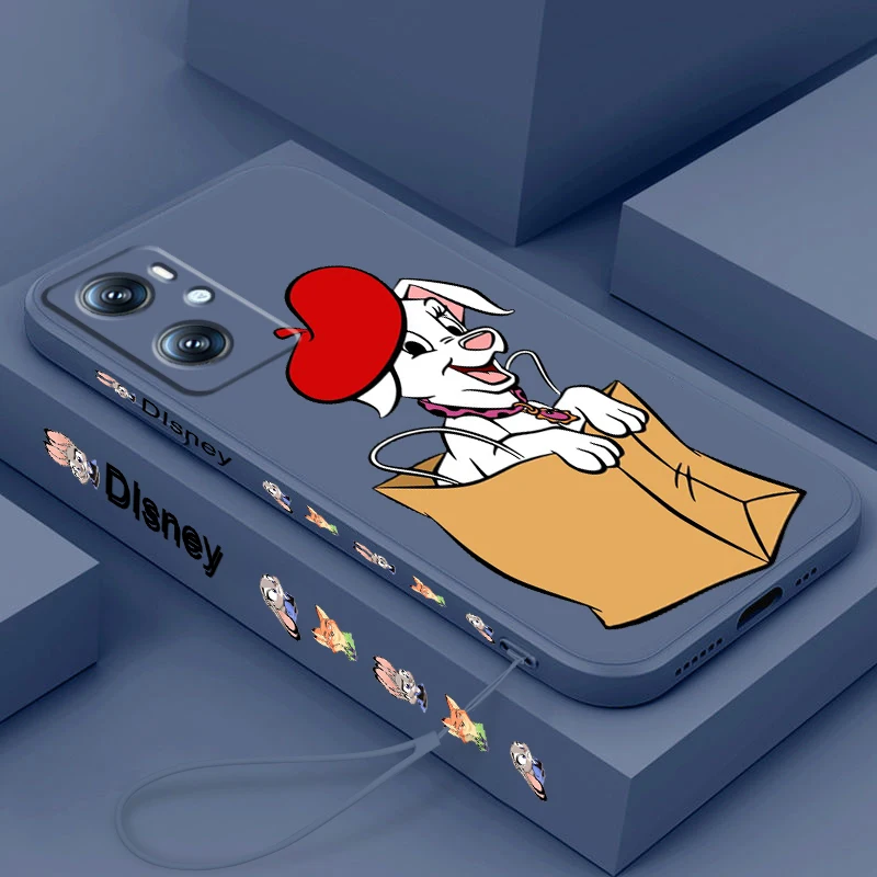 Perdita милый щенок Диснея жидкая левая веревка для OPPO Find Reno 7 6 X6 X5 X3 X2 A98 A96 A15 A53 A74 A72 A5