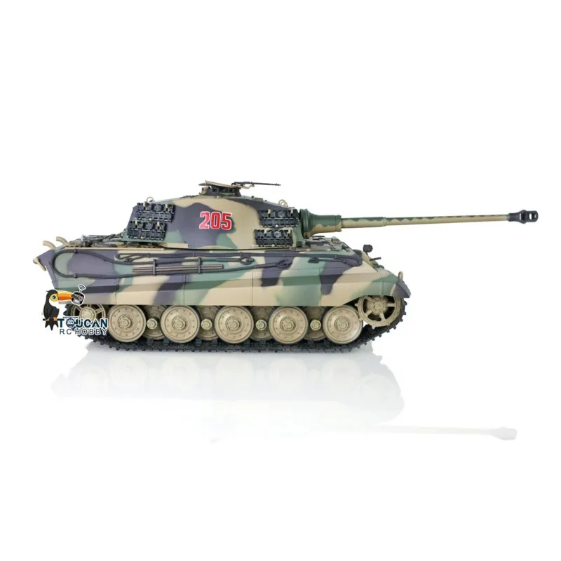 Фото Уличные игрушки HENG LONG 1/16 7.0 Пластиковая модель радиоуправляемого танка King Tiger с вращающимся стволом 3888A, дорожные колеса, BB-шарики TH17518-SMT4 №5