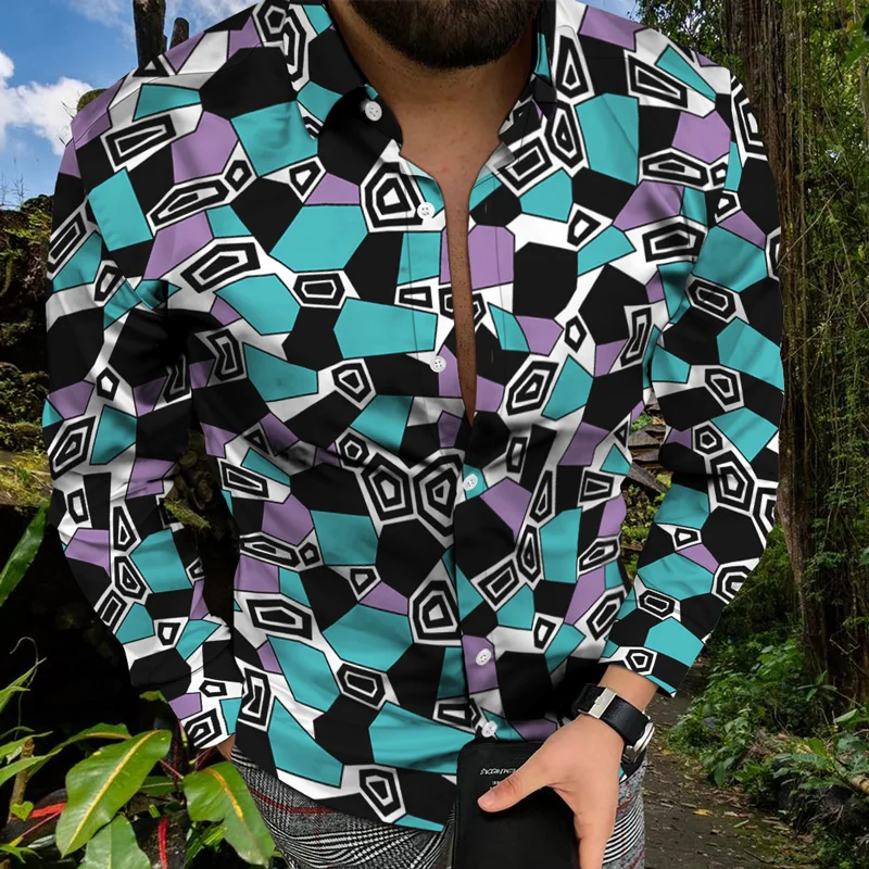 

Мужская рубашка с длинным рукавом, размеры до 4XL