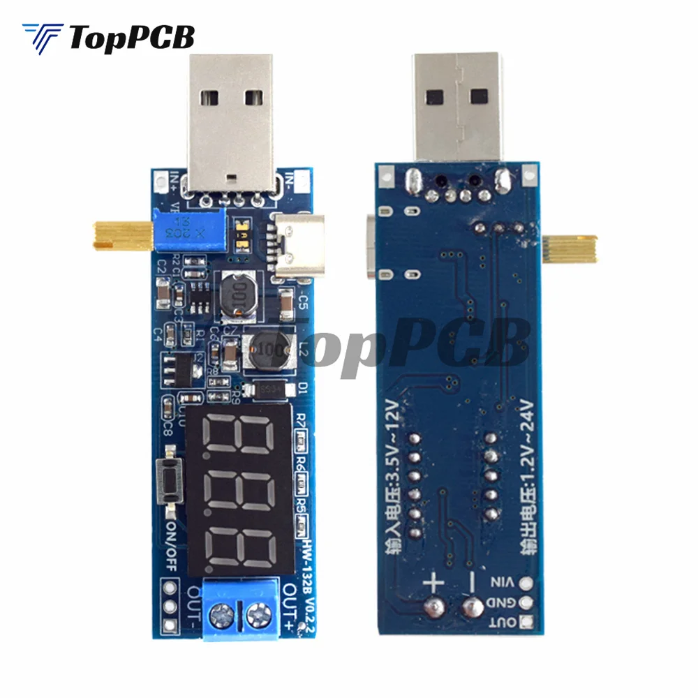 USB Type-C DC-DC повышающий преобразователь модуль регулятор напряжения 3 5 В-12 В до 1 2 В-24
