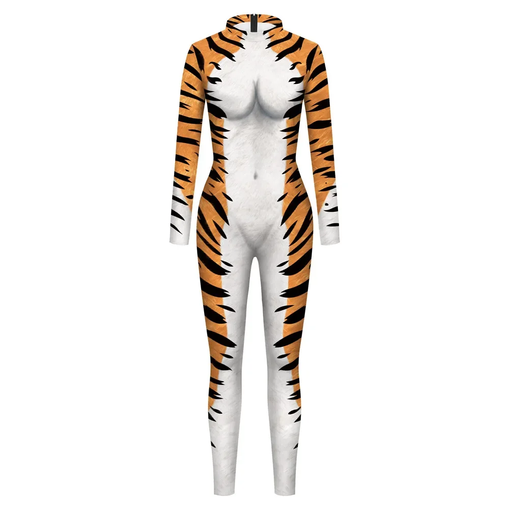 Teanoon жираф тигровая кожа 3D принт сексуальные боди костюм для косплея комбинезон