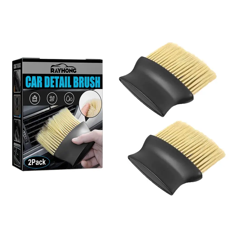 

1Pair Car Air Conditioning Brush Gaps Cleaning Brushes Soft Remove Dust Broom Ergonomic Design Beauty Detail Multi-functional