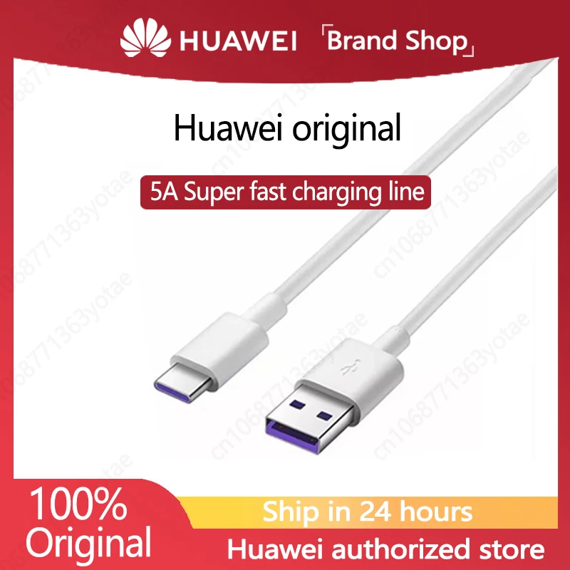 

Original Huawei 6A Supercharge Type C Cable 100CM Fast Charging USB-C Data Line For Huawei P50 P40 P30 Pro Mate 40 30 Pro Nova 8