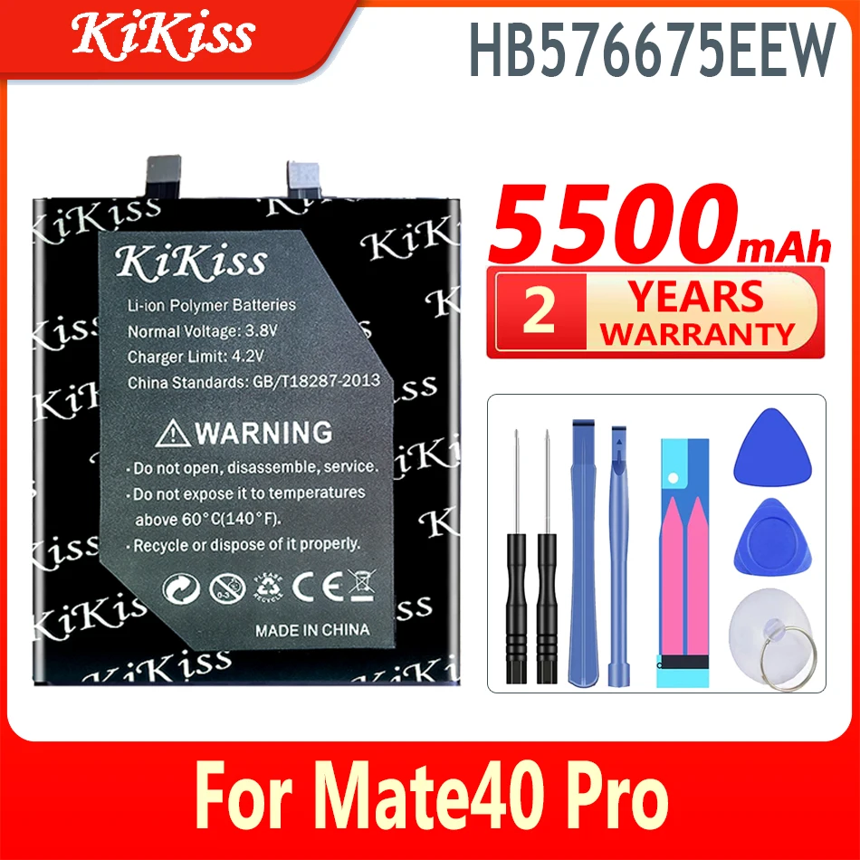 

5500mAh KiKiss 100% New Battery HB576675EEW For huawei Mate40 Pro Mate 40 Pro NOH-AN00 AN01 AL00 Mobile Phone Batteries