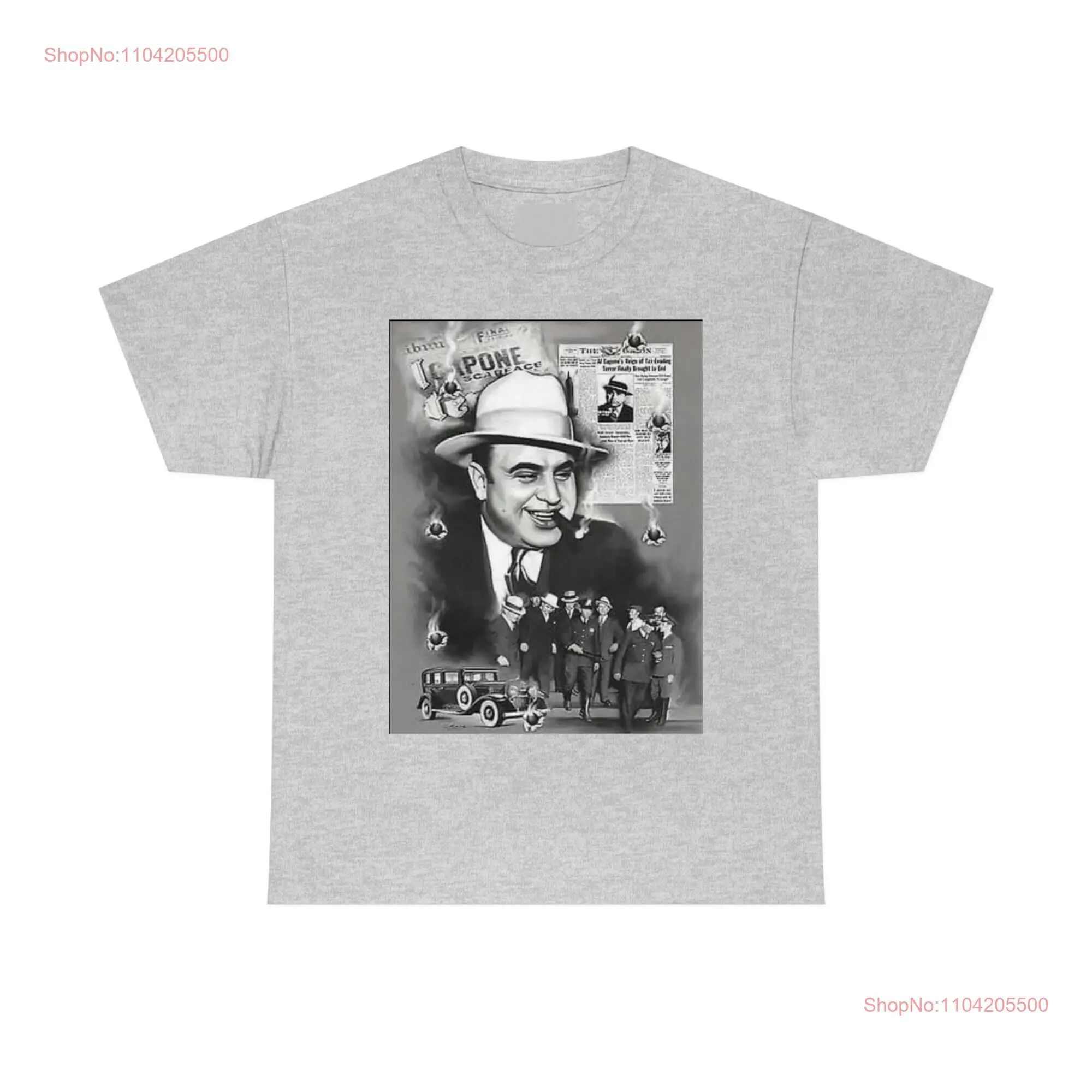 Футболка Al Capone's City of Chicago Heavy Cotton с длинными или короткими рукавами