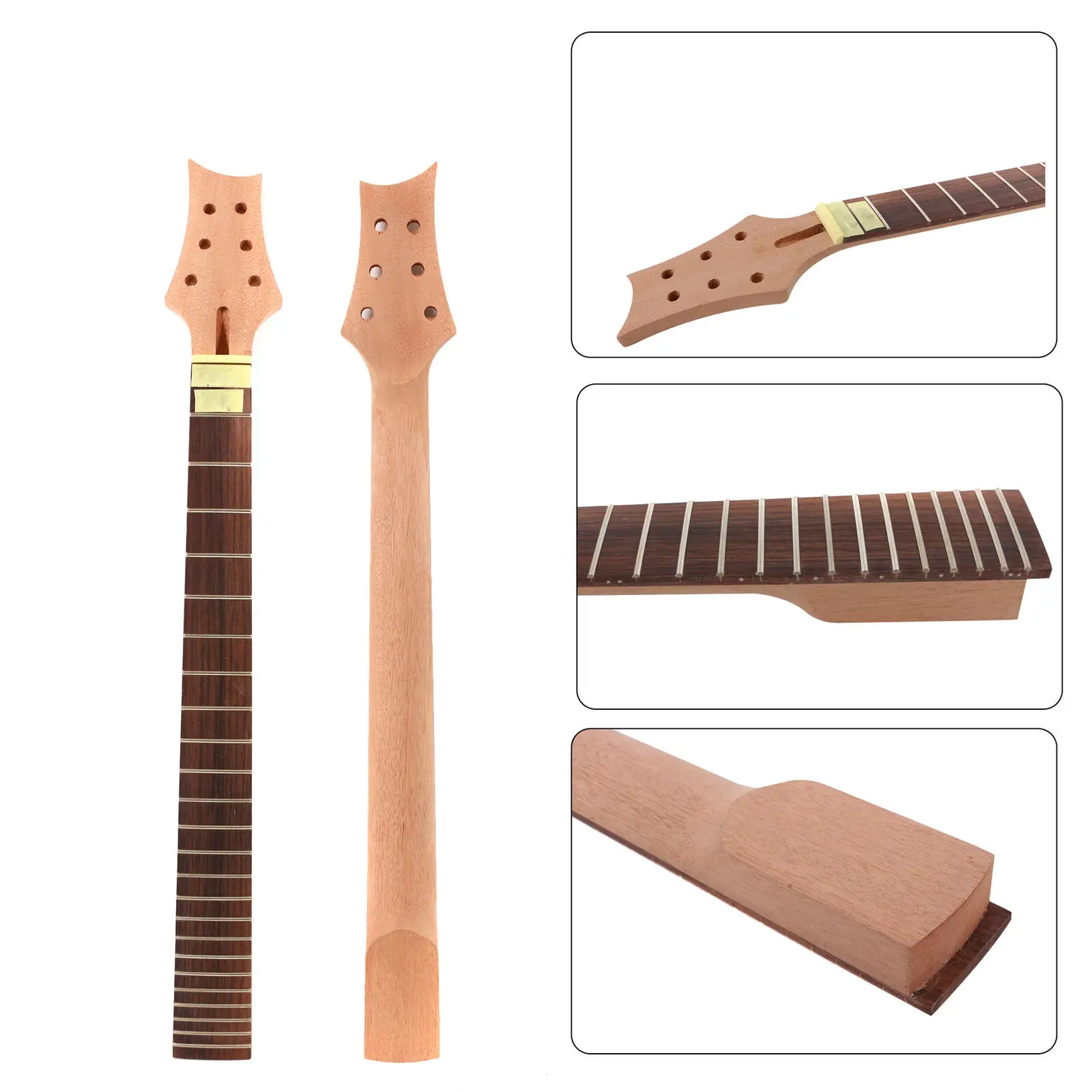 

Новый Гриф для гитары 24 лада 24,75 дюйма гриф из розового дерева без инкрустации болтов