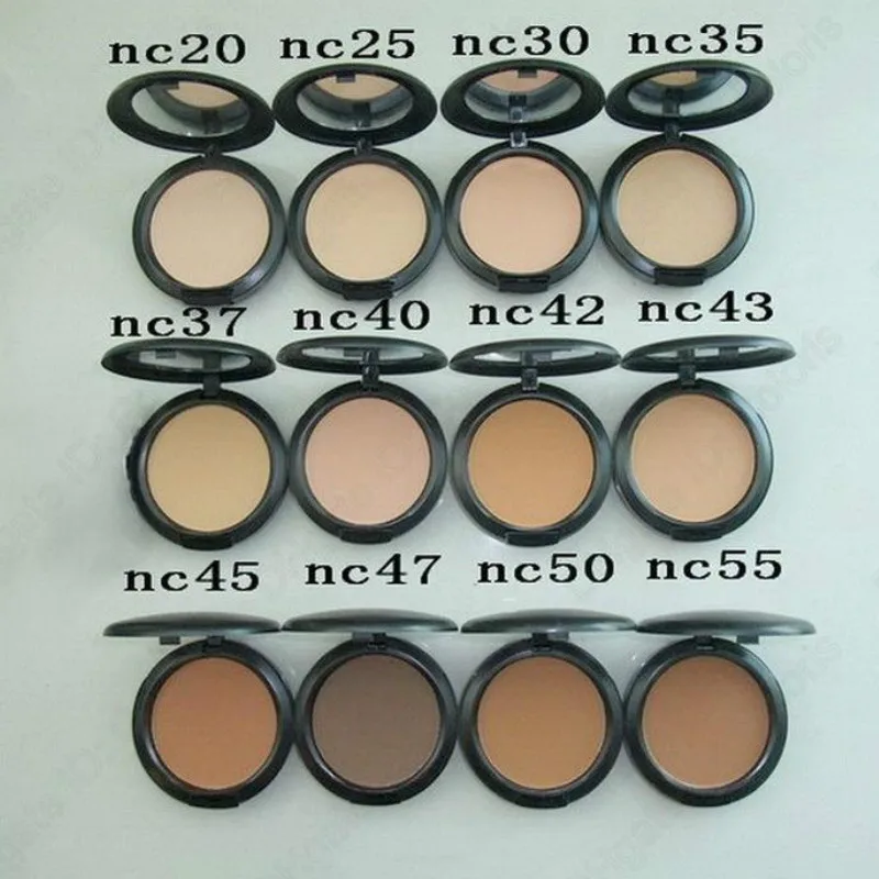 

Face Powder Makeup Plus Foundation Pressed Matte Natural Make Up Facial Easy to Wear 15g All NC 12 Colors for Chooes