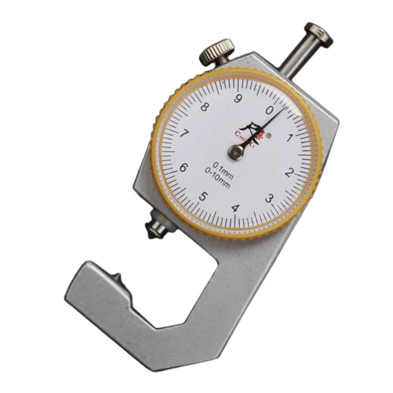 

0 to 10mm Ranges Measuring Tool 0.1mm Resolution Round Dial Thickness Gauge