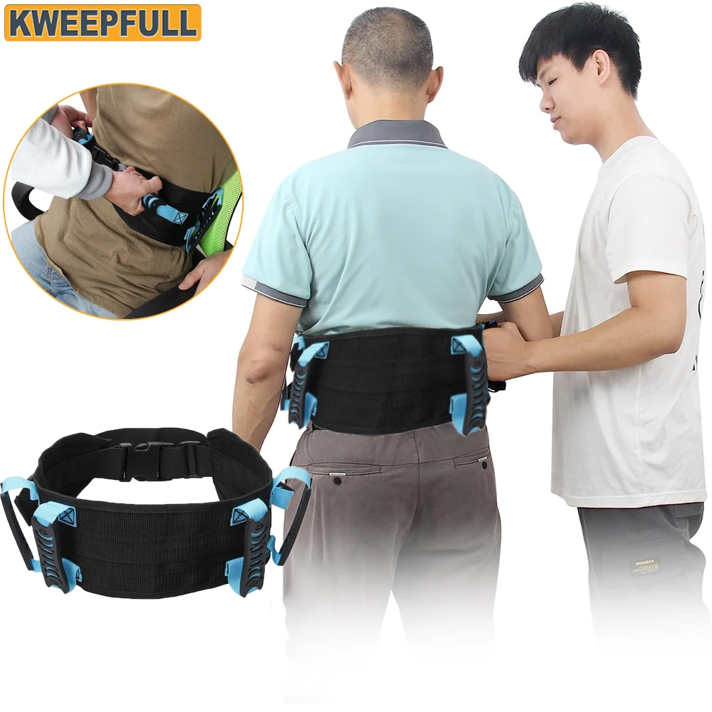 

Gait Belt Transfer Belt with Handles, Medical Nursing Safety Gait Assist Device - Nurse, Pediatric, Elderly & Physical Therapy
