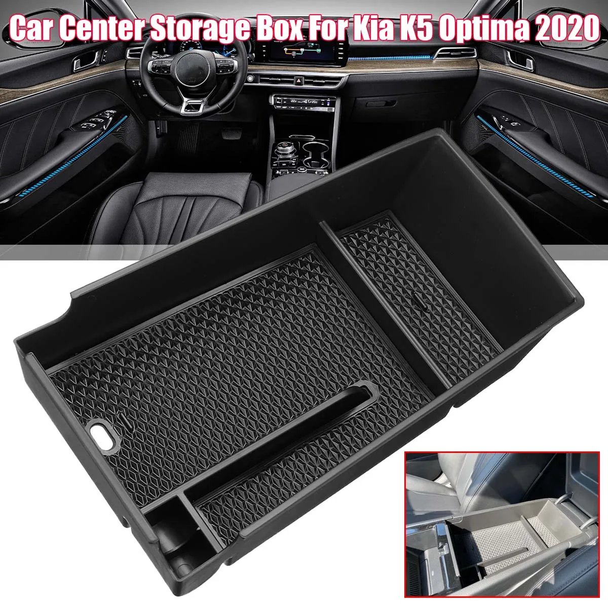 

Car Center Storage Box Stowing Tidying Arm Rest Armrest Glove Holder Plate Gap Interior Parts For Kia K5 Optima 2020 Accessorie