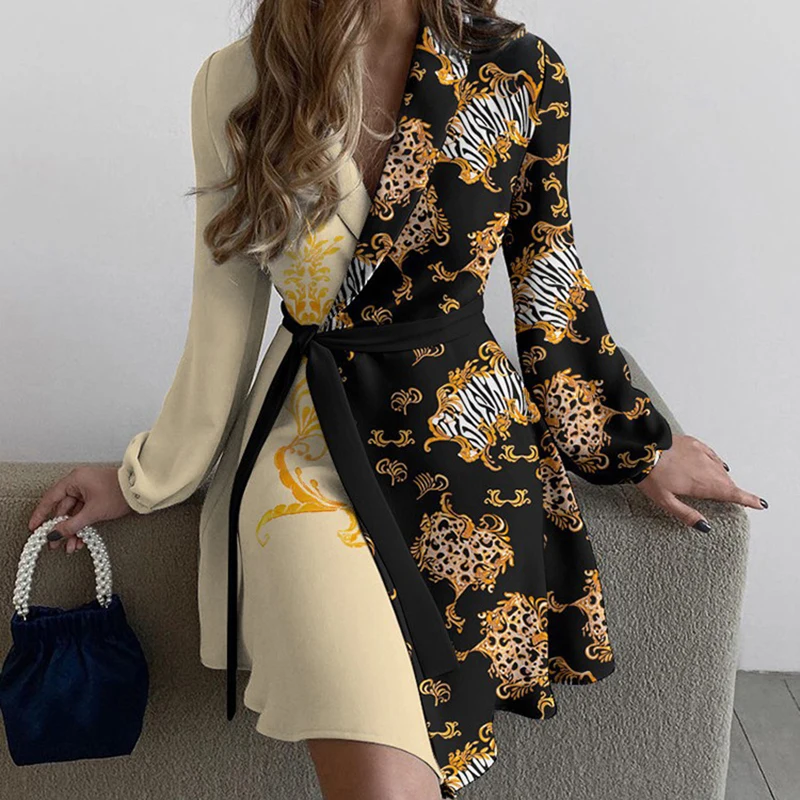 2022 Spring and Autumn Elegant Ladies Solid Color Casual V-neck Cardigan Thin Stripe Printed Women's Nightdress Homewear