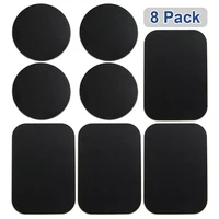 8pcs metal plates sticker car mount replace metal adhesive plate for magnetic phone car holder super thin steel insert plate