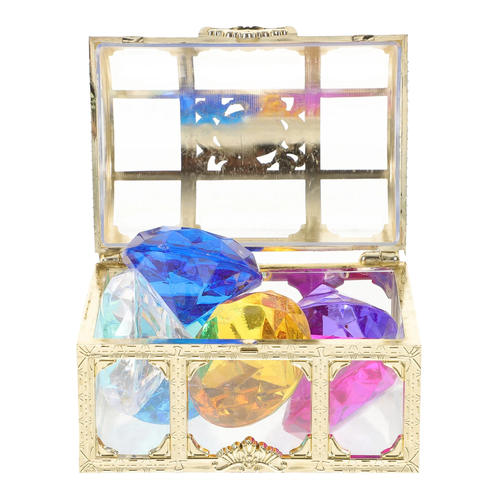 

Crafts Wedding Decoration Pirate Treasure Diving Diamonds Bag Rocks Box Colorful Fake Gems Acrylic Child Kids Simulation