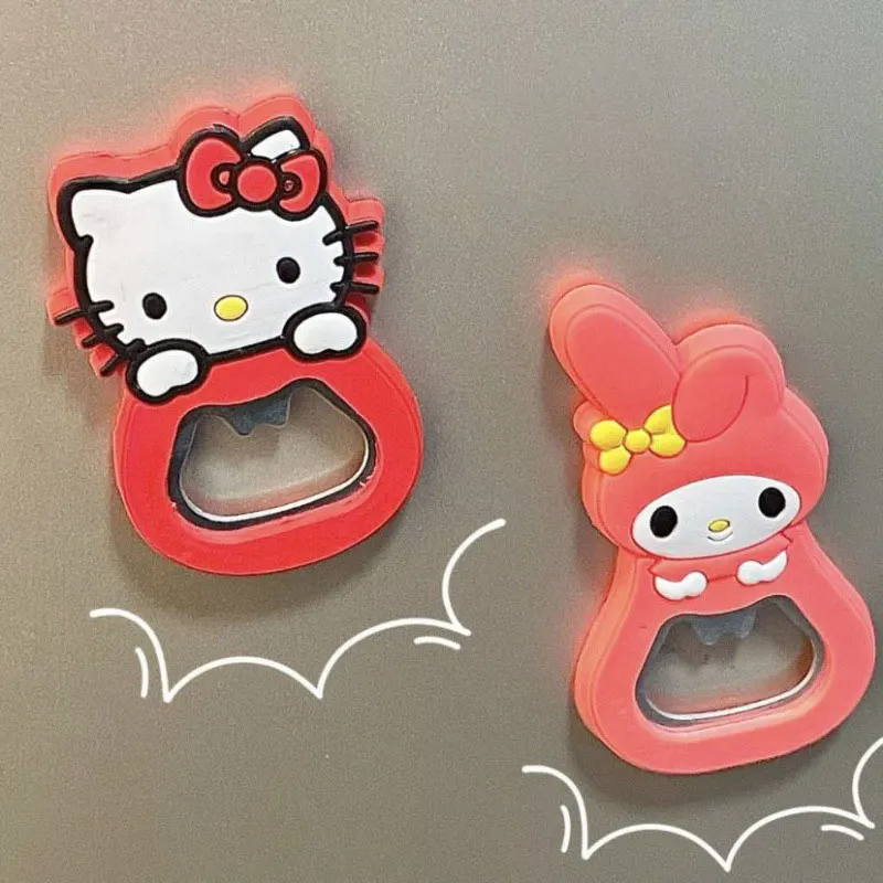 Силиконовая Открывалка Для Бутылок Вина Hello Kitty Мультяшный Магнитный Магнит На