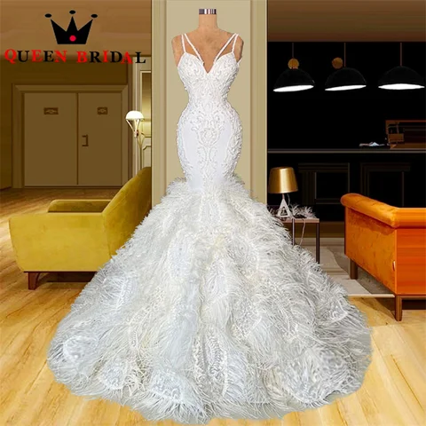 Женское свадебное платье без рукавов, изысканное платье на тонких бретельках с жемчужинами и кисточками, с V-образным вырезом, модель Y57X
