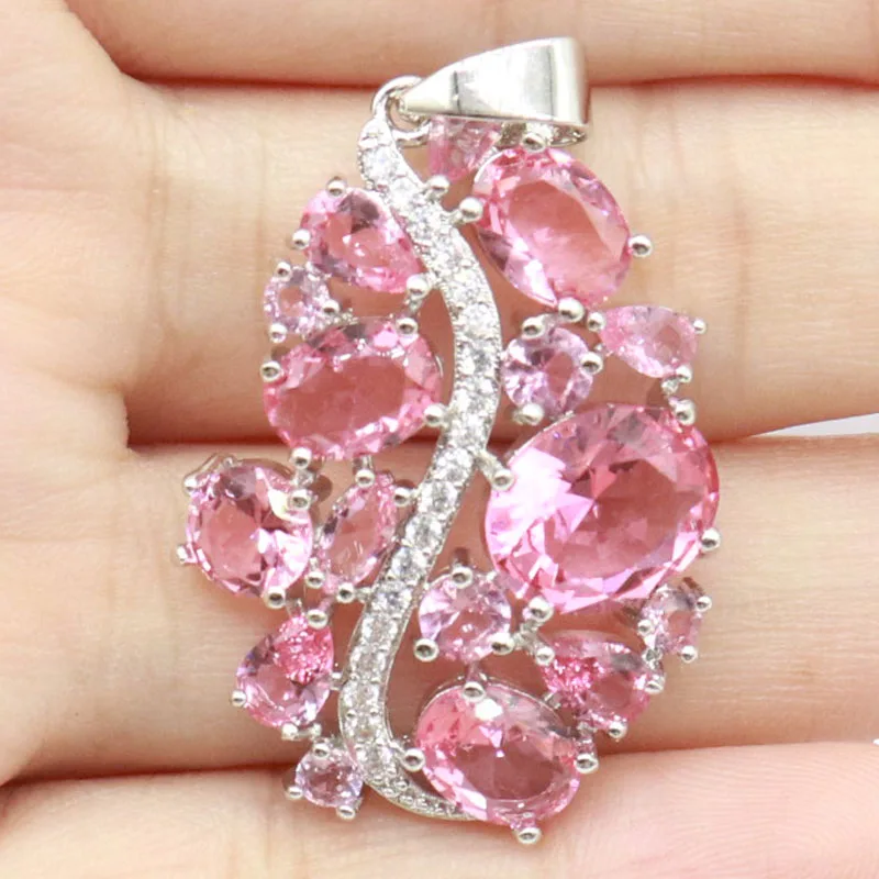 41x25 мм привлекательный богатый синий Аквамарин розовый морганит Белый CZ