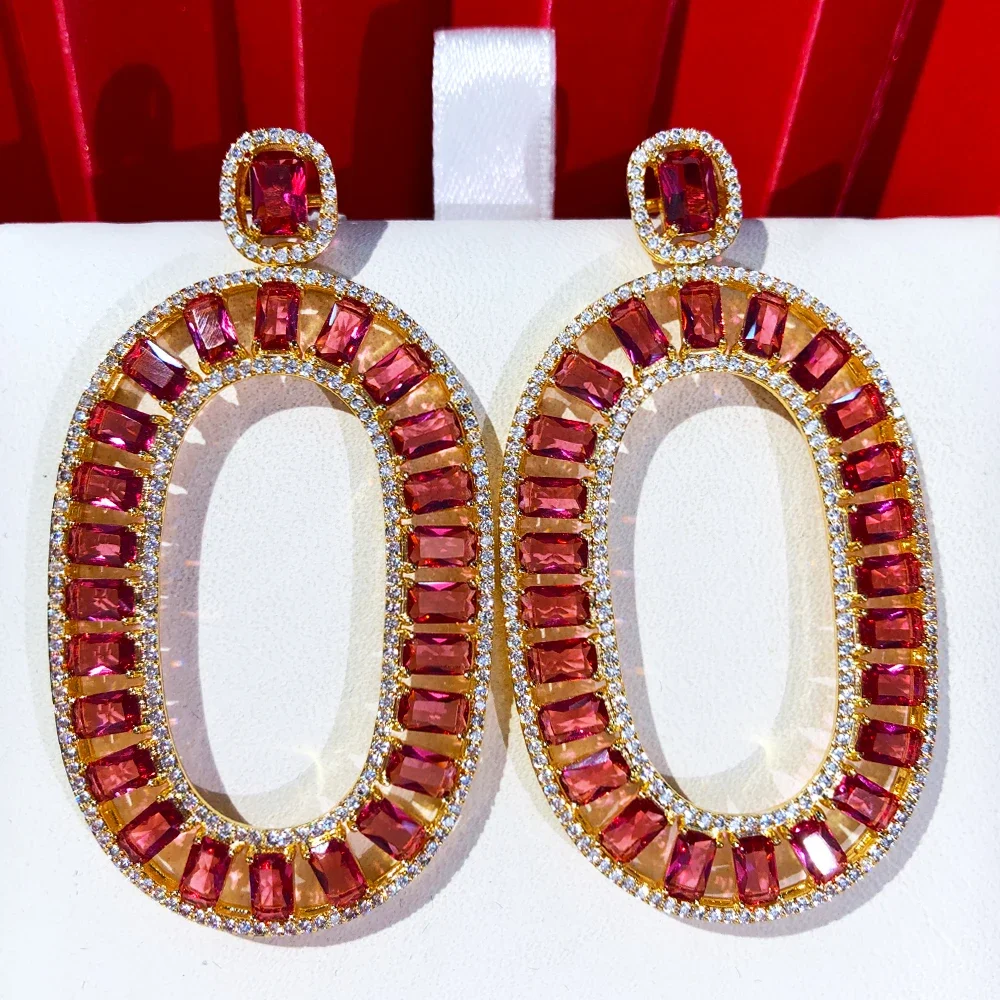 Kellybola Роскошные модные большие овальные серьги-подвески для женщин свадебные