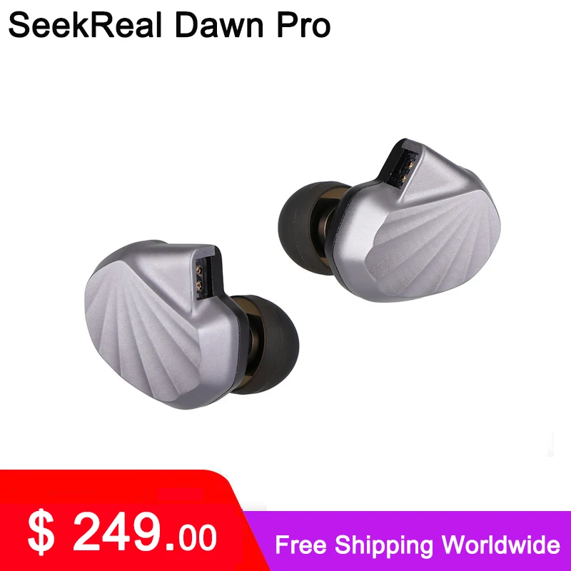 

Наушники SeekReal Dawn Pro, 10*14 мм, квадратный плоский Драйвер + Knowles BA Hybrid Drivers HiFi