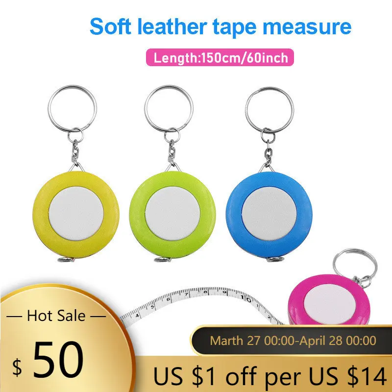 

Candy Color Mini Keychain Retractable Tape Ruler 150cm/60 Inch Clothing Size Tape Measure Small Tape Measure Camping Supplies