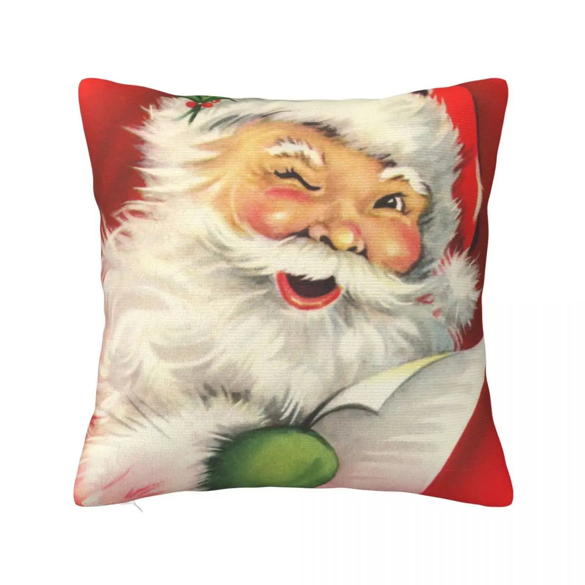 

Christmas Santa Claus Pillowcase Printed Polyester Cushion Cover Decorations Pillow Case Cover Home Square 40*40cm