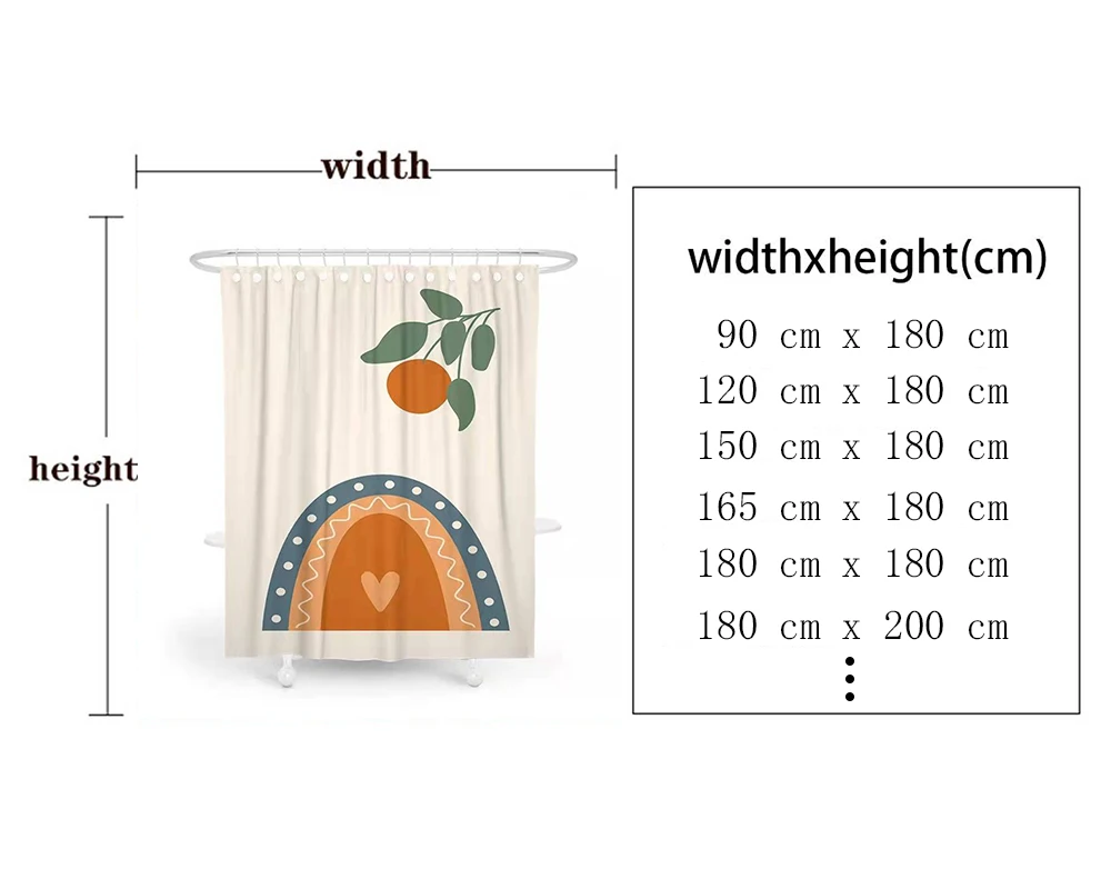 Штора для душа с абстрактным геометрическим принтом 12 крючков - купить по