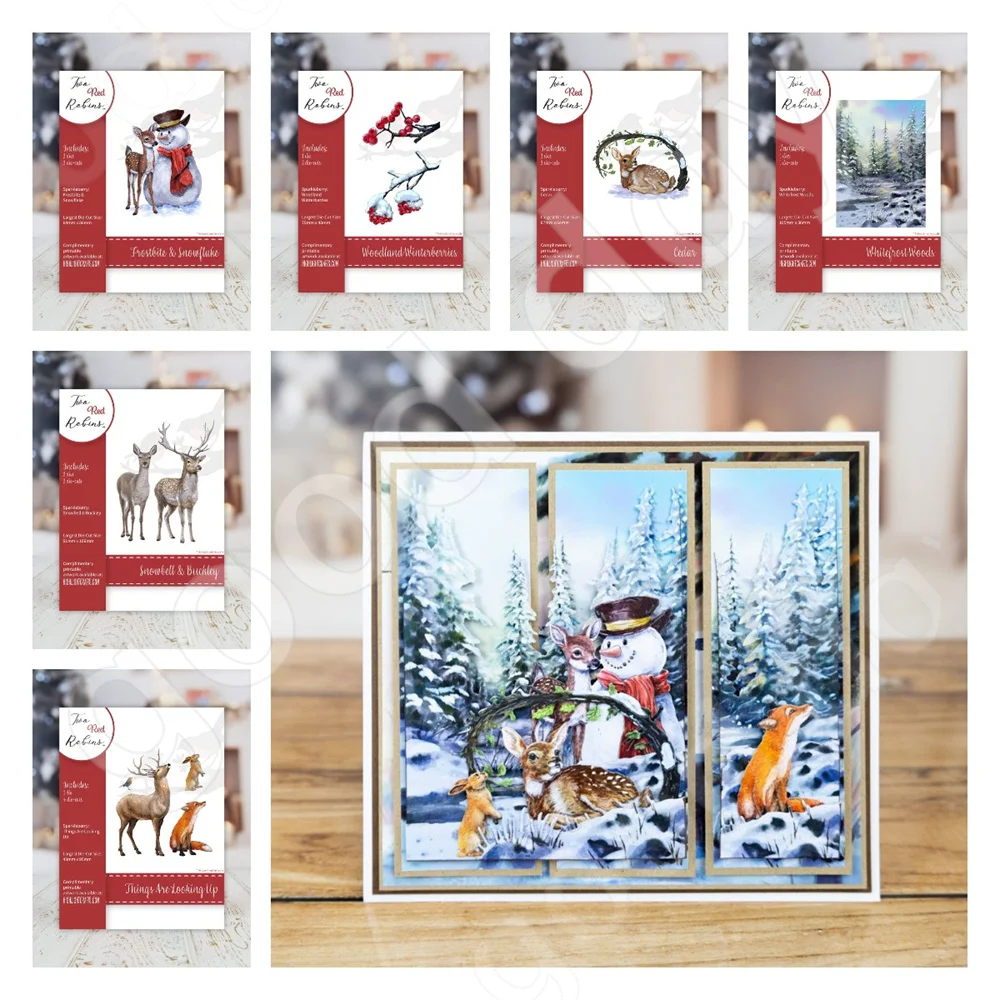 Рождественский лось и снеговик металлические штампы сделай сам скрапбукинг