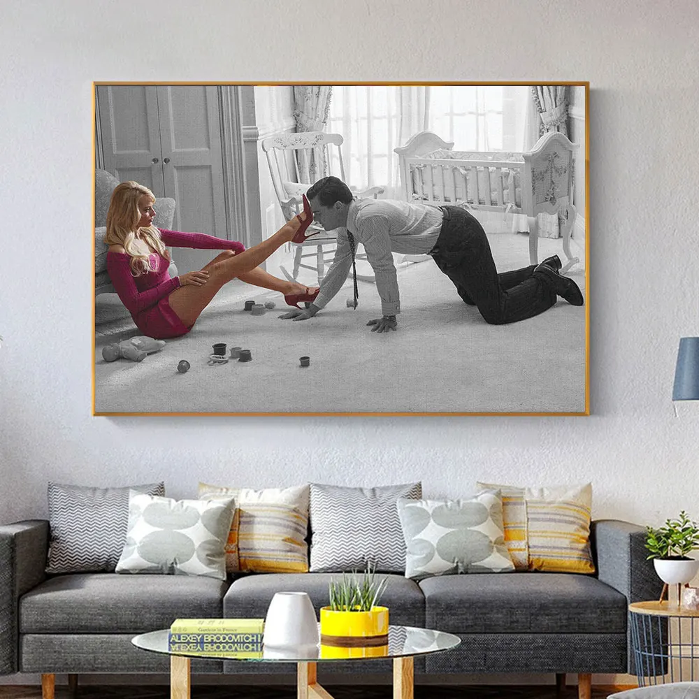 Картина с изображением волка настенной улицы Джордана белфорта и Леонардо