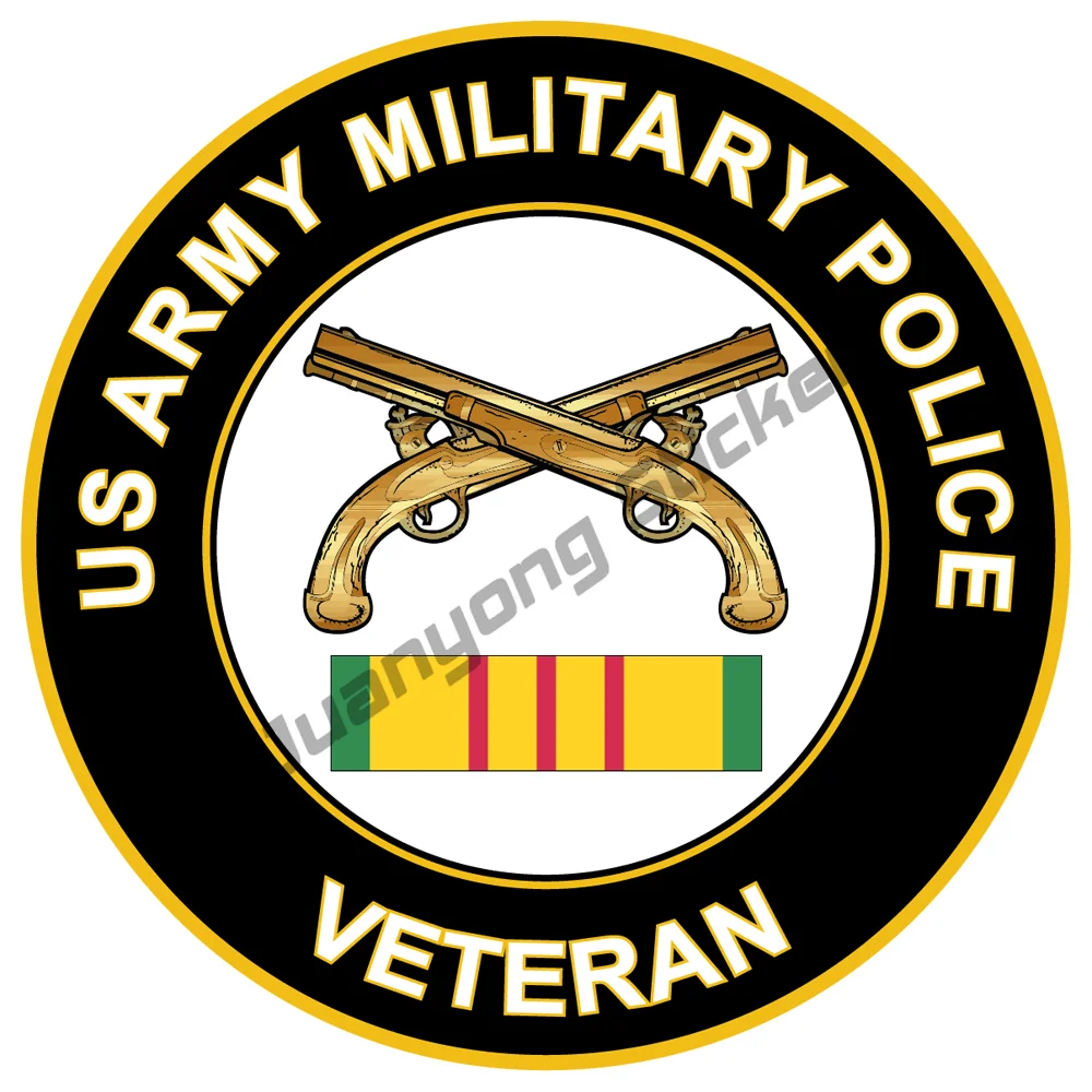 

US Army Military Police Veteran Vinyl Sticker Car Truck Window Decal USA Laptop Decals Auto for Bumper Bodywork PVC Accessories