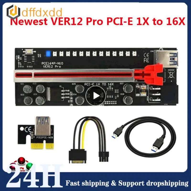 

Переходник Sata для майнинга, Кабель-адаптер Usb 3,0, Pci-e Райзер Ver012, 6pin, 4pin интерфейс, Pcie Pci Express карта для видеокарты, Новинка